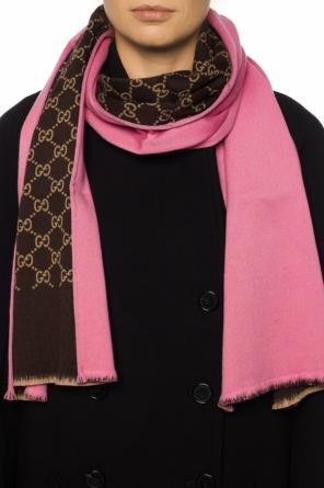 Double-sided scarf with a logo, zdjęcie 2 Double-sided scarf with a logo od Gucci